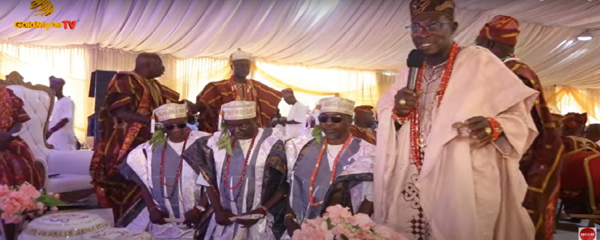 INVESTITURES OF SOGA LEKUTI, RASAQ OLOWU & KEHINDE PHILLIPS AS EGBE AROBAYO OKUNRUN TITLE HOLDERS