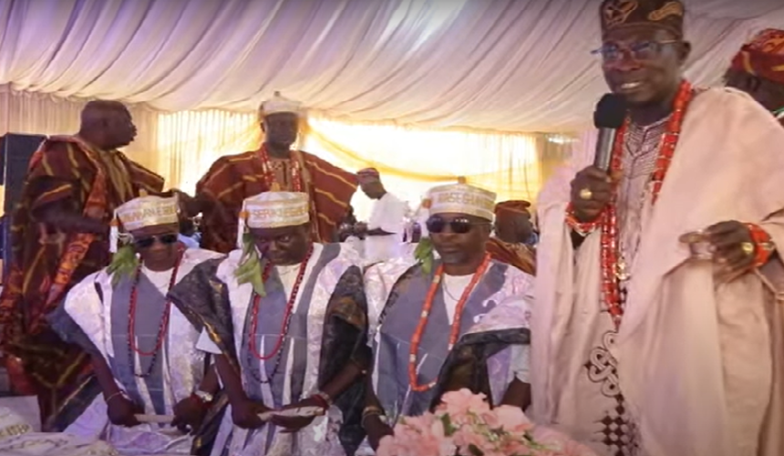 INVESTITURES OF SOGA LEKUTI, RASAQ OLOWU & KEHINDE PHILLIPS AS EGBE AROBAYO OKUNRUN TITLE HOLDERS